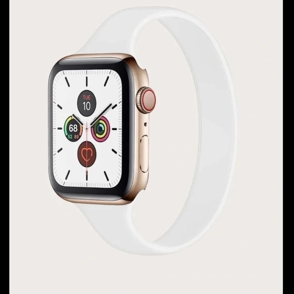 NEW simple white Apple Watch silicone band